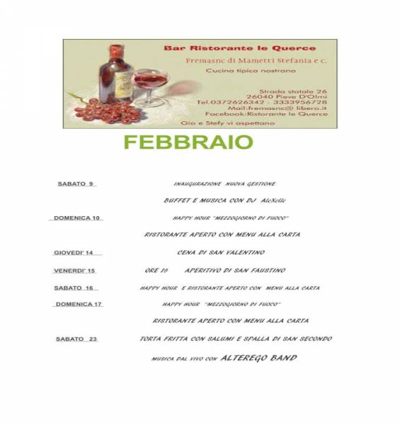 SABATO 2 FEBBRAIO TORTA FRITTA