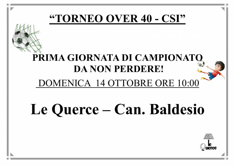 CALCIO OVER 40 2018