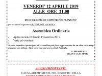 CONVOCAZIONE ASSEMBLEA ORDINARIA