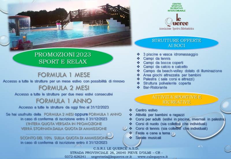 PROMOZIONI 2023