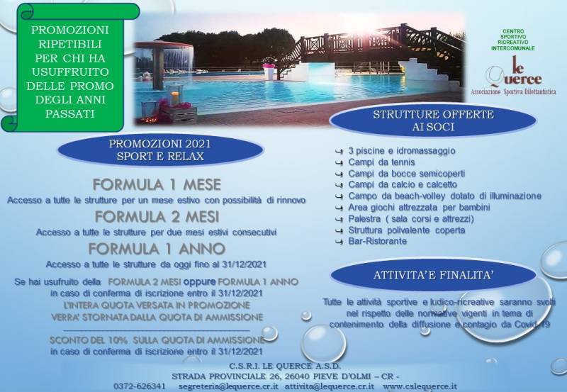 PROMOZIONI 2021