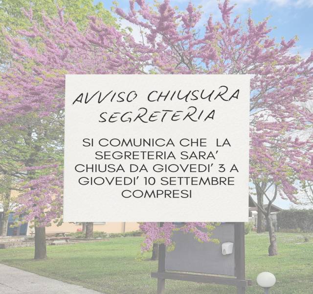 CHIUSURA SEGRETERIA