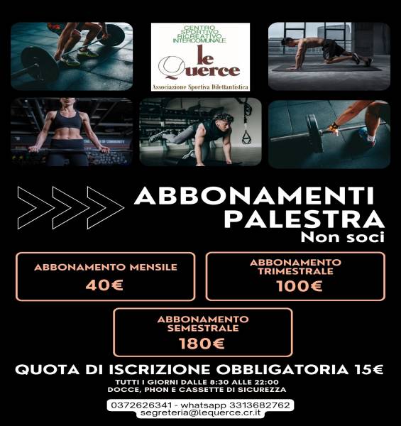 ABBONAMENTI PALESTRA INVERNALE